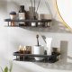 PÓŁKA Metalowa PRYSZNICOWA Czarna LOFT Podwójna 2x 8