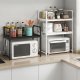 PÓŁKA KUCHENNA pod mikrofalówkę SZAFKA ORGANIZER CZARNA 2poziomy 48cm REGAŁ 1