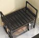 PÓŁKA KUCHENNA pod mikrofalówkę SZAFKA ORGANIZER CZARNA 2poziomy 48cm REGAŁ 5