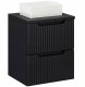 CZARNA szafka łazienkowa NOVA BLACK 82-50 2S z umywalką i blatem 50 cm 1
