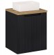 CZARNA szafka łazienkowa NOVA BLACK 82-50 2D z umywalką i blatem OAK 50 cm 1