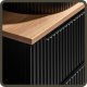 CZARNA szafka łazienkowa z umywalką 80 cm NOVA BLACK 82-80 RYFLOWANY front 11