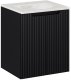 CZARNA szafka łazienkowa z umywalką 50 cm NOVA BLACK 82-50 RYFLOWANY front 1