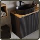 CZARNA szafka łazienkowa z umywalką 50 cm NOVA BLACK 82-50 RYFLOWANY front 12