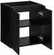CZARNA szafka łazienkowa z umywalką 50 cm NOVA BLACK 82-50 RYFLOWANY front 4