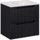 CZARNA szafka łazienkowa z umywalką 60 cm NOVA BLACK 82-60 z szufladami 1