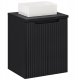 CZARNA szafka łazienkowa NOVA BLACK 82-50 2D z umywalką i blatem 50 cm 1