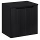 CZARNA RYFLOWANA szafka łazienkowa NOVA BLACK z umywalką i blatem OAK 60 cm 2