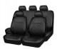 POKROWCE NA FOTELE Samochodowe EKOSKÓRA CZARNE Eleganckie UNIWERSALNE 5szt 1