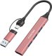 CANYON HUB DS-02 4 w 1 USB-A/C Różowy 2