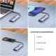 HUB USB Unitek Unitek Hub 4w1 USB-C 10 Gbps, 2x USB-A i 2x USB-C H1112DGY01 15
