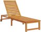 vidaXL Leżak słoneczny z stolikiem z litego drewna akacjowego, Leżak słoneczny z litego drewna akacjowego 5