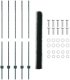 Słupki ogrodzeniowe vidaXL 5 sztuk zielonych 140 cm stalowe, Ogrodzenie sześciokątne vidaXL zielone 1.4x10 m stalowe 4