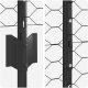 Słupki ogrodzeniowe vidaXL 22 szt U-Channel Szary 150 cm Stal, Sześciokątne ogrodzenie vidaXL Szary 1,5x50 m Stal 6