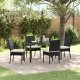 vidaXL Zestaw 5-częściowy do jadalni w ogrodzie czarny Polirattan (3379207) 1
