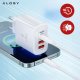 Ładowarka sieciowa 40W 2x USB 2x USB-C Alogy Super Fast Charger Szybkie ładowanie PowerDelivery PD Biała 3