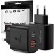Ładowarka sieciowa 40W 2x USB 2x USB-C Alogy Super Fast Charger Szybkie ładowanie PowerDelivery PD Czarna 1