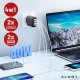 Ładowarka sieciowa 40W 2x USB 2x USB-C Alogy Super Fast Charger Szybkie ładowanie PowerDelivery PD Czarna 3