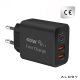Ładowarka sieciowa 40W 2x USB 2x USB-C Alogy Super Fast Charger Szybkie ładowanie PowerDelivery PD Czarna 10