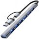 Hub 7w1 USB-C z USB 3.0 do 7x USB-A (1x3.0 + 6x2.0)  Alogy MultiHub Do Notebooka Laptopa 1