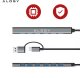 Hub 7w1 USB-C z USB 3.0 do 7x USB-A (1x3.0 + 6x2.0)  Alogy MultiHub Do Notebooka Laptopa 6