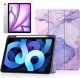Etui hybrydowe z miejscem na rysik do Apple iPad Air 11" (2024,2025) / Air 10.9" (2020,2022) / Pro 11 (2018) Alogy Hybrid Book Cover Case Marble Fioletowe + Szkło 1