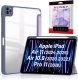 Etui hybrydowe z miejscem na rysik do Apple iPad Air 11" (2024,2025) / Air 10.9" (2020,2022) / Pro 11 (2018) Alogy Hybrid Book Cover Case Marble Fioletowe + Szkło 1