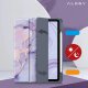 Etui hybrydowe z miejscem na rysik do Apple iPad Air 11" (2024,2025) / Air 10.9" (2020,2022) / Pro 11 (2018) Alogy Hybrid Book Cover Case Marble Fioletowe + Szkło 3