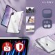Etui hybrydowe z miejscem na rysik do Apple iPad Air 11" (2024,2025) / Air 10.9" (2020,2022) / Pro 11 (2018) Alogy Hybrid Book Cover Case Marble Fioletowe + Szkło 5