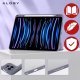 Etui hybrydowe z miejscem na rysik do Apple iPad Air 11" (2024,2025) / Air 10.9" (2020,2022) / Pro 11 (2018) Alogy Hybrid Book Cover Case Marble Fioletowe + Szkło 6
