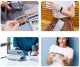 Etui skórzane do iPhone 16 Dux Ducis Lawa z portfelem MagSafe błękitne 2