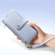 Etui skórzane do iPhone 16 Dux Ducis Lawa z portfelem MagSafe błękitne 8