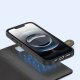 Etui skórzane do iPhone 16e Dux Ducis Lawa Black z portfelem MagSafe czarne 5