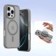 Etui skórzane do iPhone 16 Pro Max Dux Ducis Lawa z portfelem MagSafe szare 4