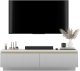 Uniwersalna Szafka RTV Nowoczesna Komoda RTV Glamour Ryflowane fronty Biały Mat 140 cm 2