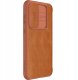 Nillkin Qin Book Pro Case For Samsung Galaxy A55 5G Brązowe 3