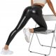 Legginsy MODNE Wysoki Stan MODELUJĄCE EKO SKÓRA z Marszczeniem CZARNE r.XXL 4