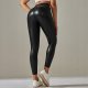 Legginsy MODNE Wysoki Stan MODELUJĄCE EKOSKÓRA Elastyczne PUSHUP CZARNE XXL 6