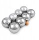 KULE DO GRY w Bule Boule POKROWIEC ZESTAW 8sztuk PETTANQUE SREBRNE METALOWE 2