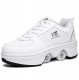 BUTOROLKI BUTY ROLKI Z KÓŁKAMI ROLKAMI PODŚWIETLANE 7-LED UNISEX BIAŁE r.41 1