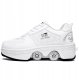 BUTOROLKI BUTY ROLKI Z KÓŁKAMI ROLKAMI PODŚWIETLANE 7-LED UNISEX BIAŁE r.41 1