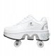 BUTOROLKI BUTY ROLKI Z KÓŁKAMI ROLKAMI PODŚWIETLANE 7-LED UNISEX BIAŁE r.41 2
