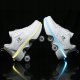 BUTOROLKI BUTY ROLKI Z KÓŁKAMI ROLKAMI PODŚWIETLANE 7-LED UNISEX BIAŁE r.41 4