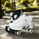 BUTOROLKI BUTY ROLKI Z KÓŁKAMI ROLKAMI PODŚWIETLANE 7-LED UNISEX BIAŁE r.41 5