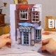 DIY Drewniane PUZZLE 4D OŚWIETLENIE LONDYŃSKA ULICZKA PODPÓRKA DO KSIĄŻEK 9