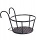 DONICA Doniczka Balkonowa NA BALKON WISZĄCA METALOWA STELAŻ Czarna 22cm 1