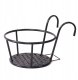 DONICA Doniczka Balkonowa NA BALKON WISZĄCA METALOWA STELAŻ Czarna 22cm 3