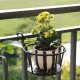 DONICA Doniczka Balkonowa NA BALKON WISZĄCA METALOWA STELAŻ Czarna 22cm 4
