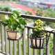 DONICA Doniczka Balkonowa NA BALKON WISZĄCA METALOWA STELAŻ Czarna 22cm 6