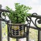 DONICA Doniczka Balkonowa NA BALKON WISZĄCA METALOWA STELAŻ Czarna 22cm 7